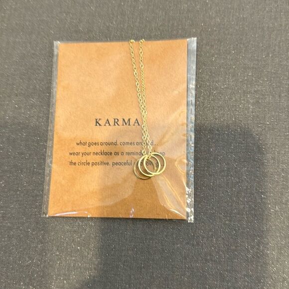 Women’s Karma Three Ring Necklace - Picture 1 of 2